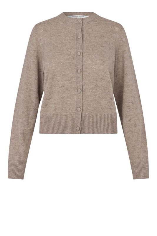 Amala Knit Cardigan Mid Brown Melange 