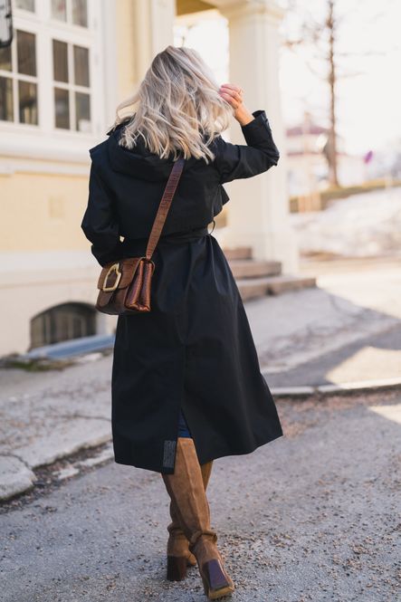 Hovedbilde Regndråpe Trench Coat New Black 
