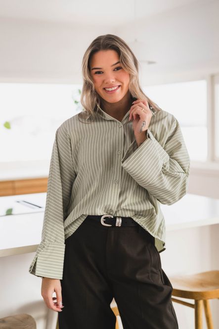 Hovedbilde Atari Shirt Sage Stripe 