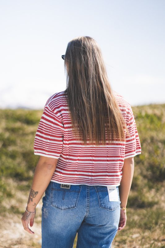 Kelp Striped Shirt Red Stripe 