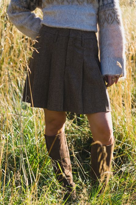 Hovedbilde School Wool Check Skirt As Is 