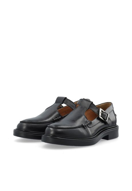 Hovedbilde Adda Moc Toe T-Strap Pull Up Leather Black 