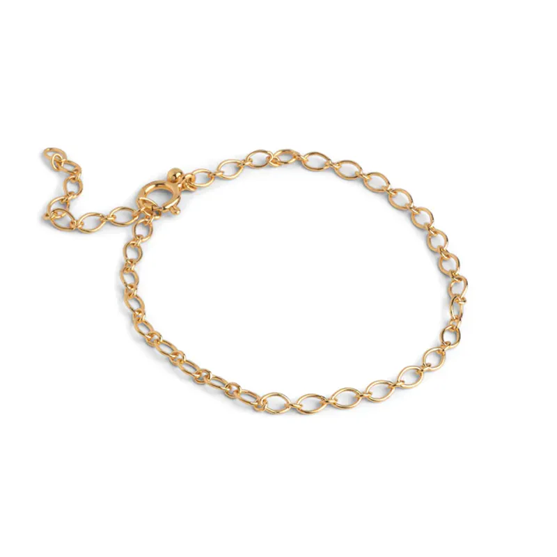 Simple Charm Bracelet Gold 