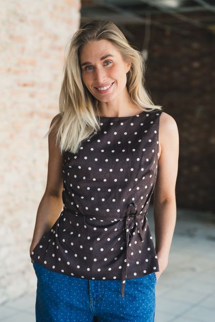 Hovedbilde Nassa Big Dot Top Dark Brown 