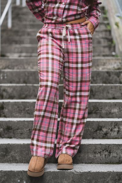 Hovedbilde Flannel Pyjamas Set Wild Orchid Pink