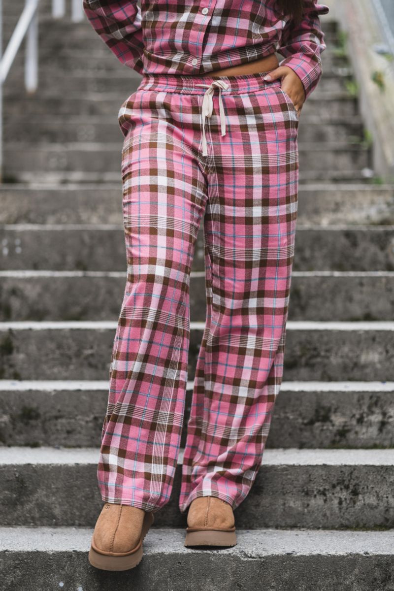 Flannel Pyjamas Set Wild Orchid Pink