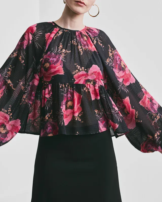 Georgette Blouse Evening Blush 