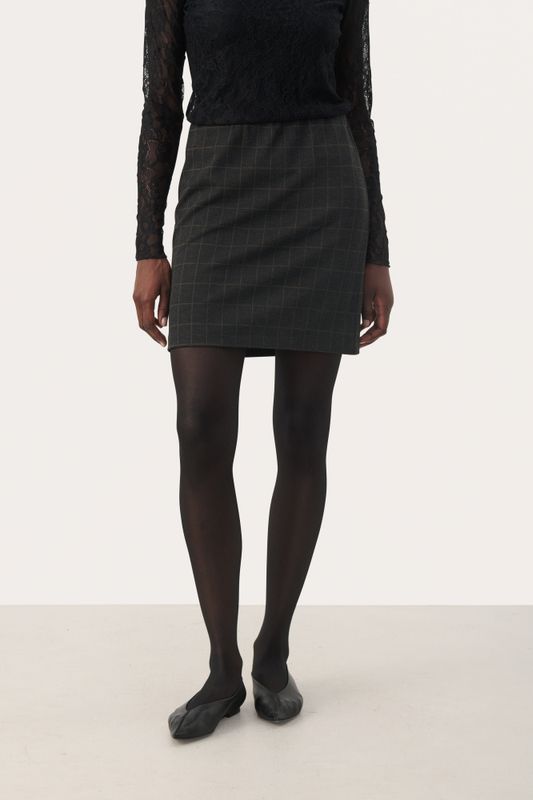 Corinne Skirt Grey Check 