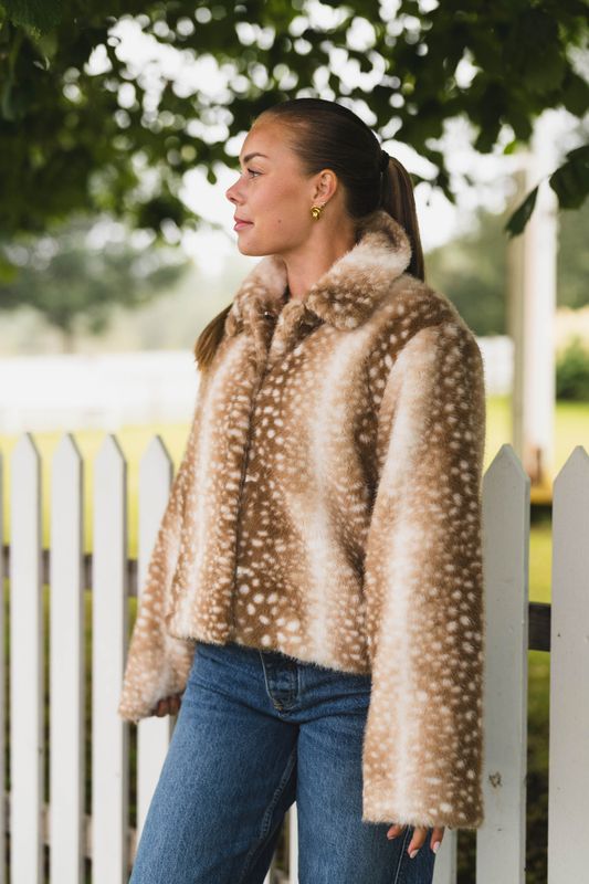 Camina Faux Fur Jacket Beige 