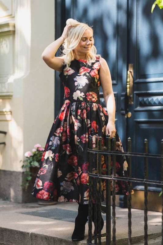 Taffeta Midi Dress Poppy 