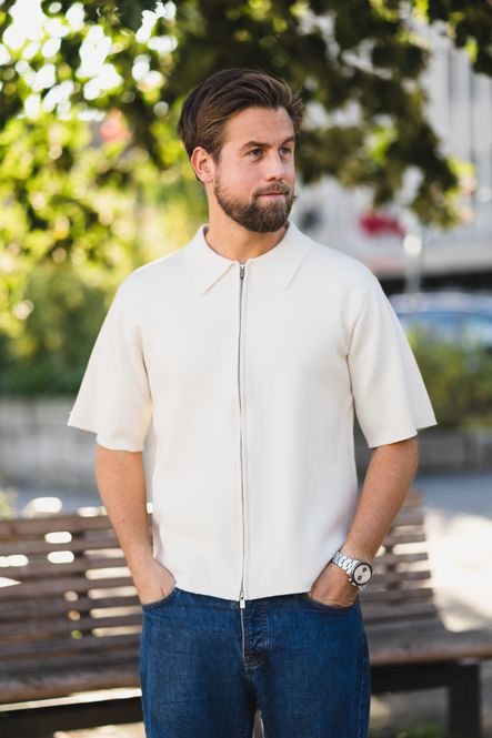 Hovedbilde Summer Knit Zip Through Ecru 