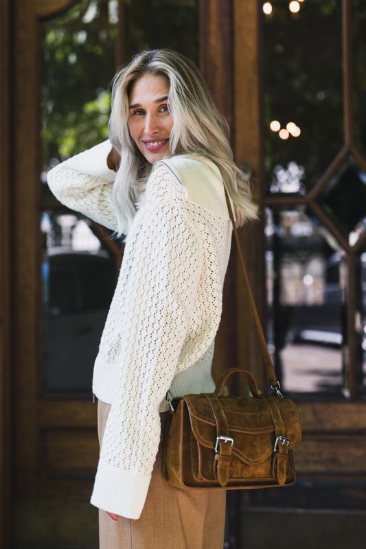 Daina Zip Cardigan Egret 