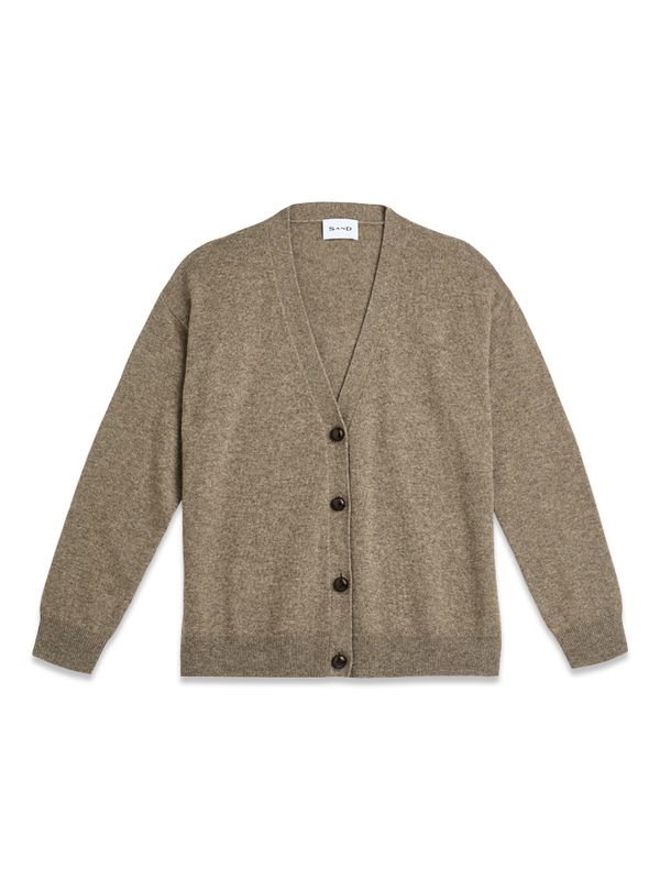 Yak Wool Cardigan Dark Camel 