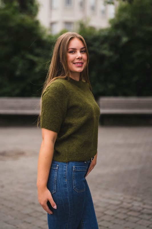 Johi SS Wool Blend Pullover Fir Green 