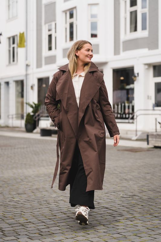 Regndråpe Trench Coat Brown