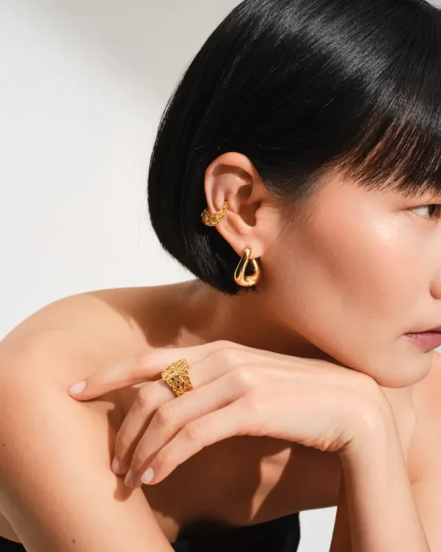 Twist Hoops Gold 