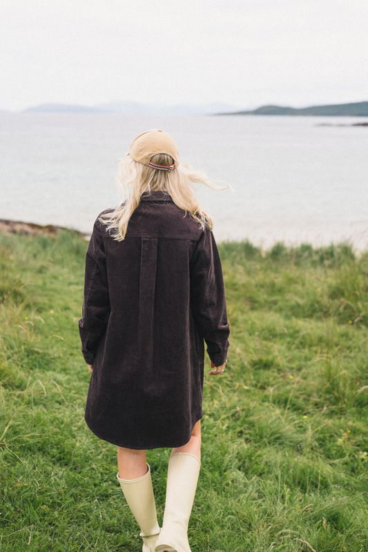 Ella Short Shirt Dress Black Coffee 