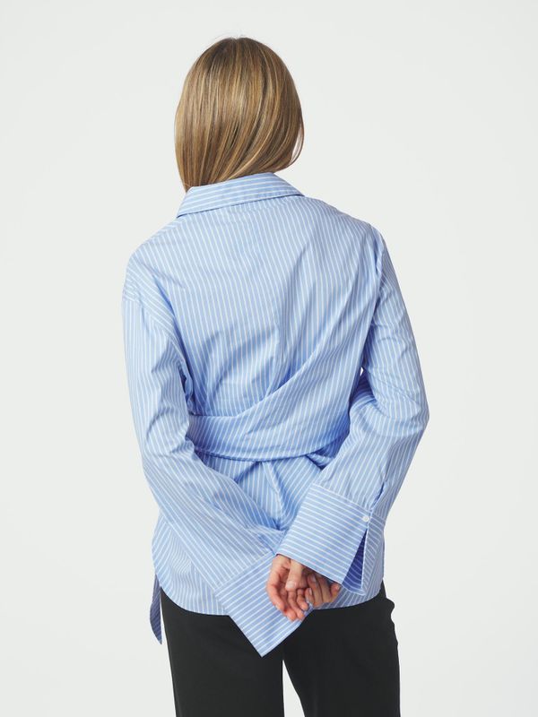 Helisa Stripe Shirt Light Blue 