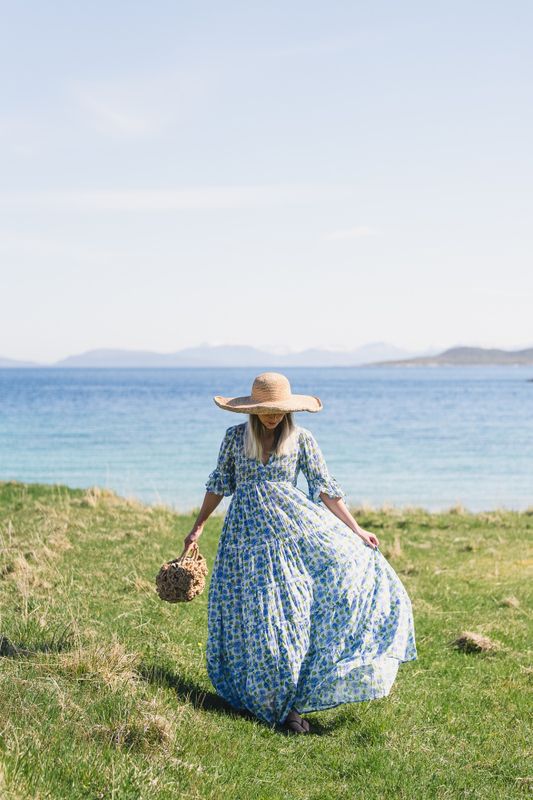 Twisted Maxi Dress Peonies 