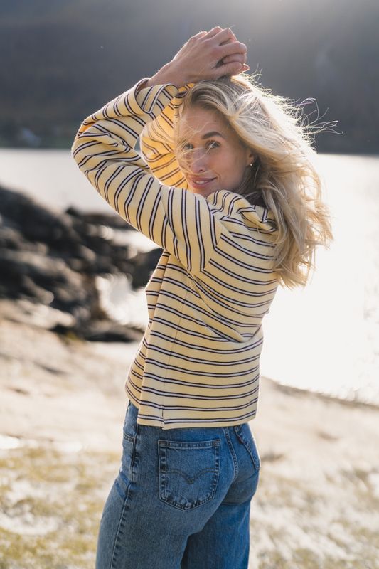 Elena Polo Light Yellow Stripe 