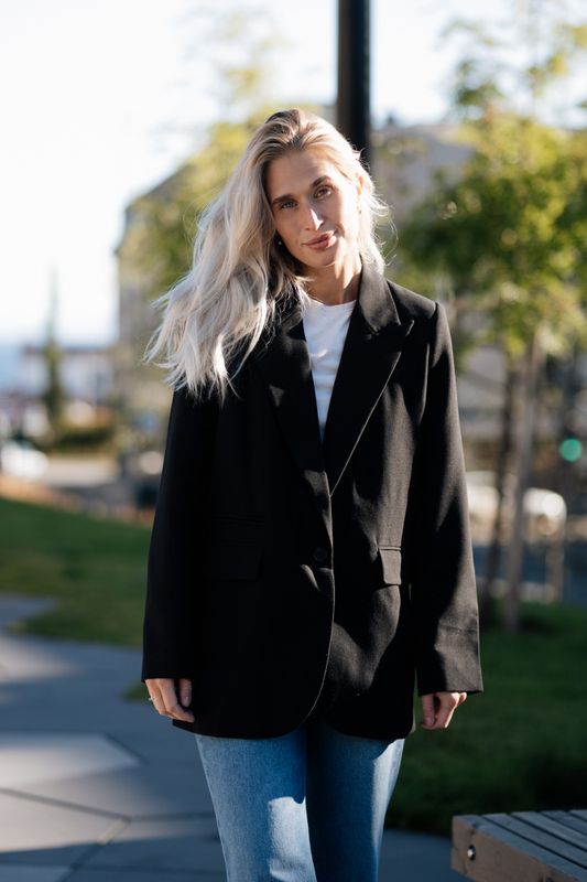Vola Single Oversize Blazer Black 