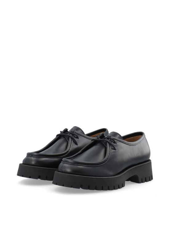 Leo Moc Toe Shoe Smooth Leather Black 