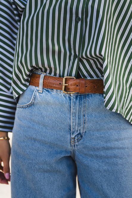 Hovedbilde Kafunale Belt Croc Tobacco 