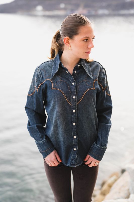 Western Yoke Shirt Saloon Shadow 