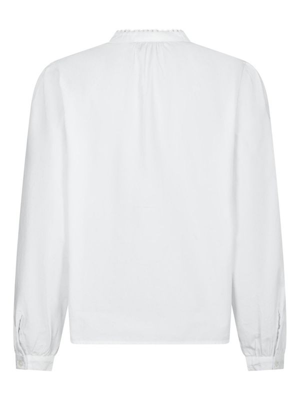 Aneliah C Poplin Emb Blouse White 