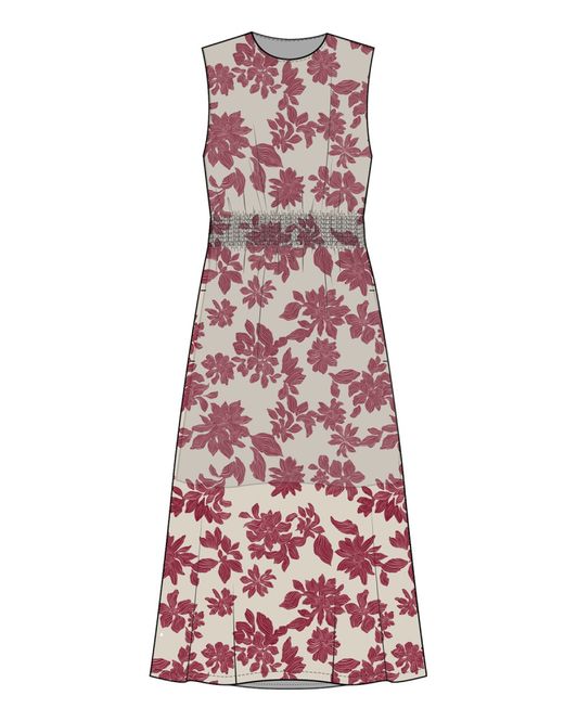 Hovedbilde Vildana SL Dress Rhubarb Flower