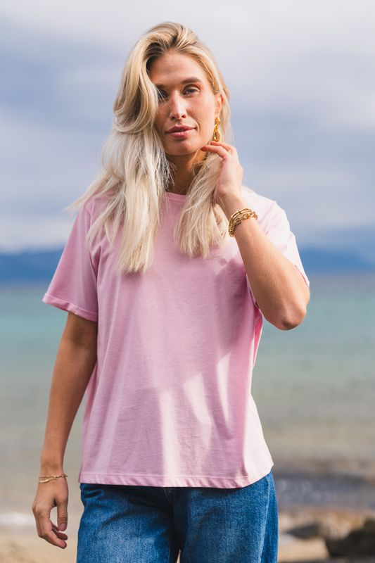 Linn Logo Tee S Lilac/Fairy T