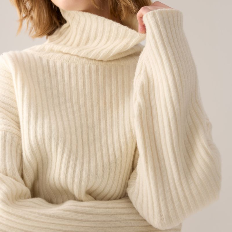 Alba Ribbed Turtleneck Ecu 
