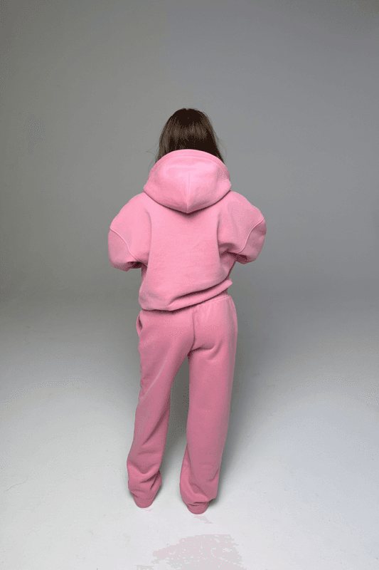 Off Duty Oversized Zip Hoodie Pink 