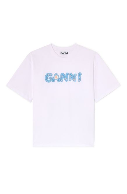 Hovedbilde Heavy Cotton Jersey Relaxed Fit Ganni EMB Bright ...