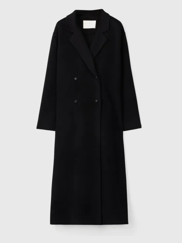 Double Wool Lounge Coat Jet Black 