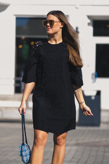 Hovedbilde Molly Dress With Lace All Over Black 