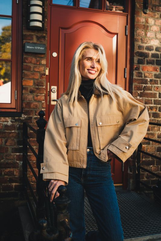 Rivera Canvas Boxy Jacket Sand 