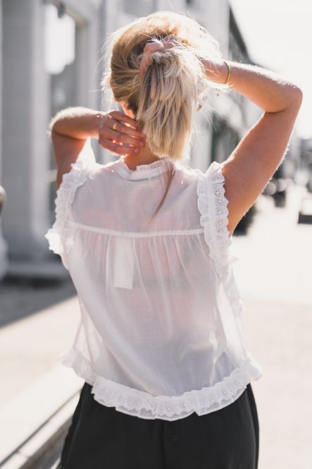Hovedbilde Celia Ruffle Top White 