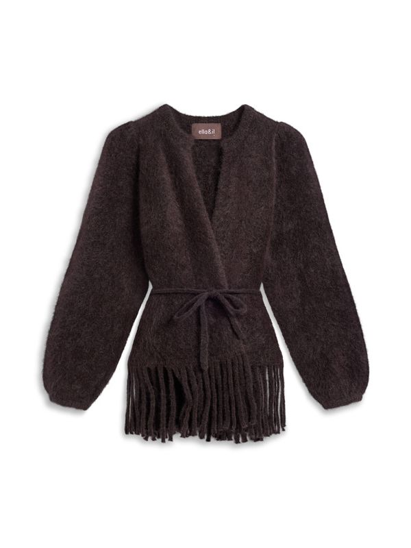Fidele Chunky Cardigan Dark Brown 