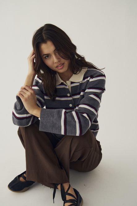 Hovedbilde Merryll Knit Delissa Grey Stripe