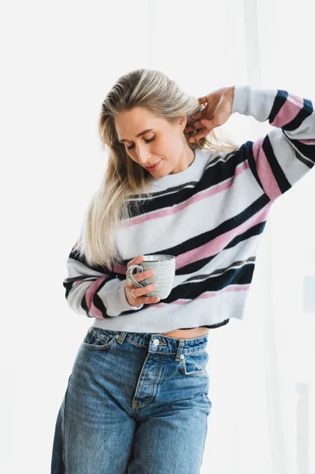 Hovedbilde Sanoura Sweater 15556 Gray Dawn Multi Stripe 