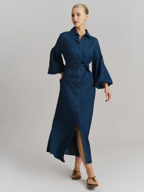 Hovedbilde Inez Tencel Dress Dark Blue 