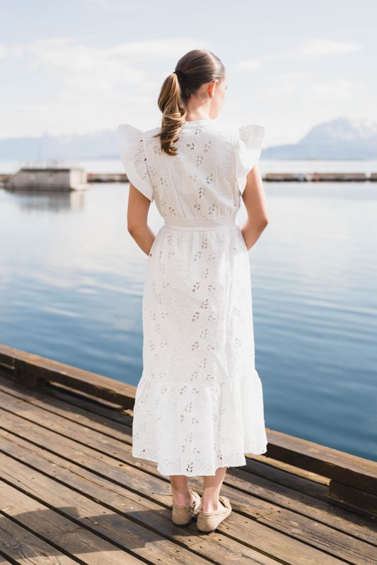 Luna CS Long Dress Star White 