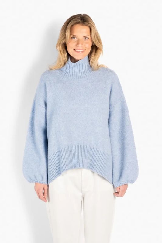 Fam Patch Short Sweater Skyway 