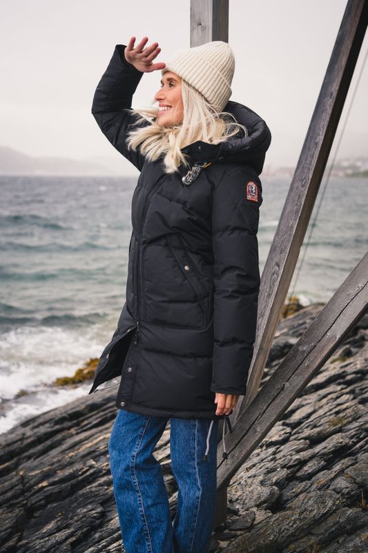 Longbear Hooded Down Coat Black 