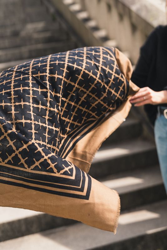 Cornelis Wool Scarf Light Brown 