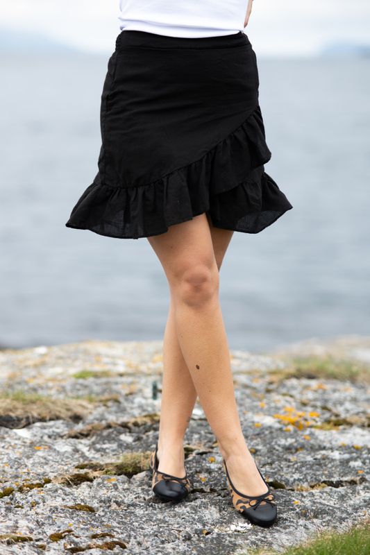 Bekka Linen Skirt Black 