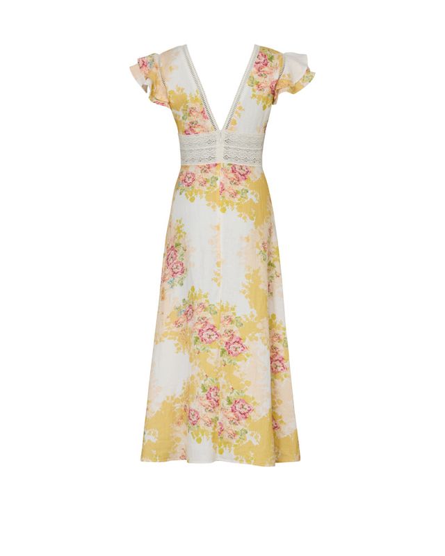 Linen V-Neck Dress Amore 