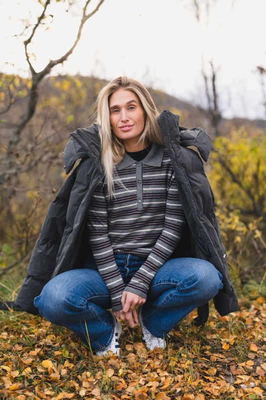 Cassie Stripe Grey Multi 