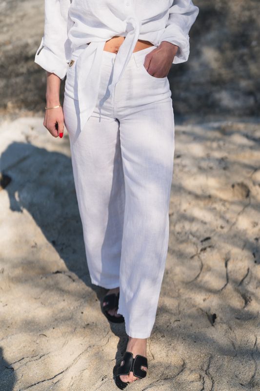 Culotte Linen Colour White 